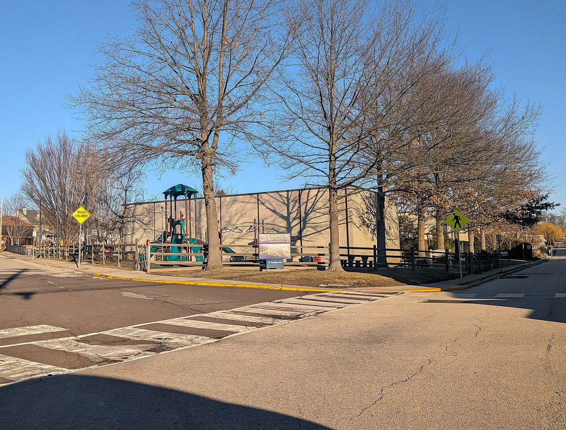 Ambler Borough Hall, from Rosemary Avenue at Poplar Street.