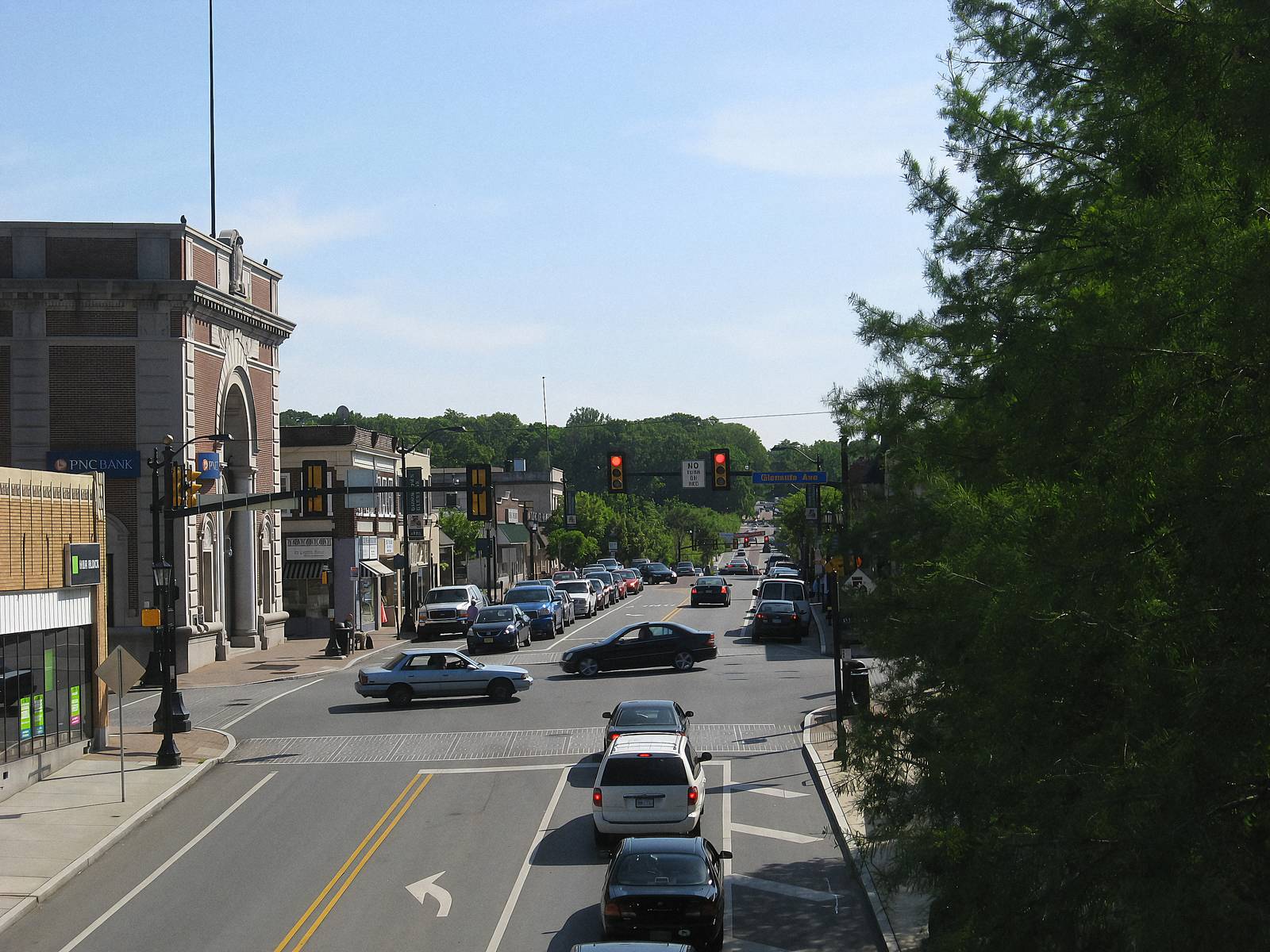 Downtown Glenside, looking southwest.
