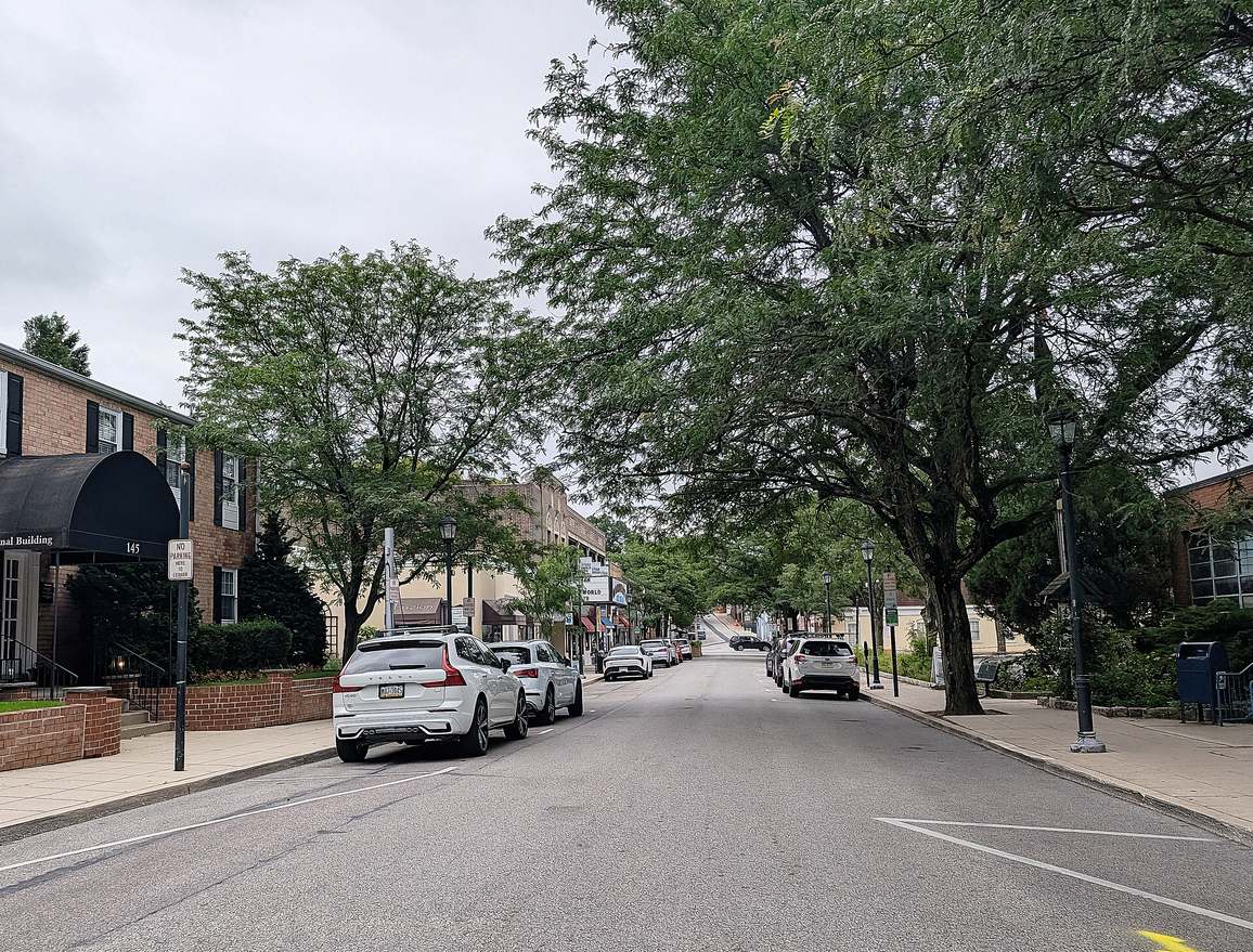 North Narberth Avenue in Narberth's business district.
